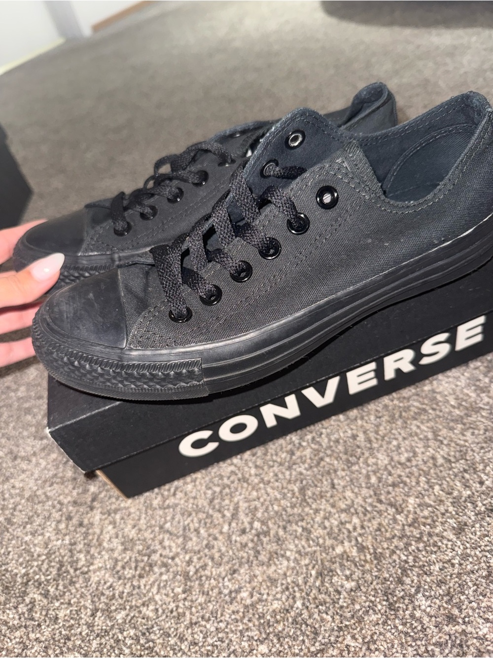 Converse Black Low Top Canvas Sneakers